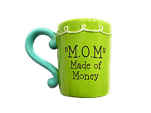 M. O. M. ~ Made of Money Festive Flower Ceramic Mug