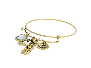 You Are My Anchor Goldtone Adjustable Charm Bracelet