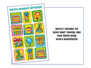 Sorry I Missed It ~ Belated Birthday Card