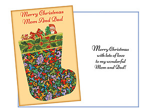 Wonderful Mom And Dad ~ Holiday Greeting Card