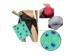 Water Resistant Sea Animal Wet Bikini Beach Clutch Bag