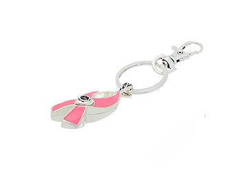 Breast Cancer Awareness Magnifier Message Keychain