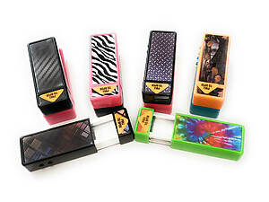 Colorful Portable Mini Pocket Ashtray With LED Light & Laser Pointer