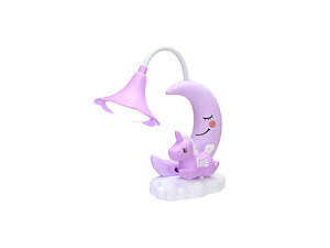 Purple Unicorn Crescent LED Light Little Table Lamp for Kids