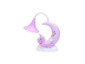 Purple Unicorn Crescent LED Light Little Table Lamp for Kids