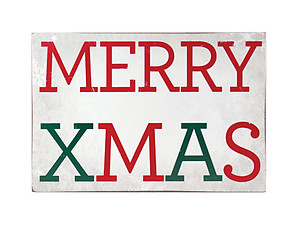 Merry Xmas Wooden Wall Decor Plaque