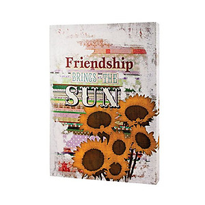 Friendship Brings the Sun Canvas Print on Wooden Frame