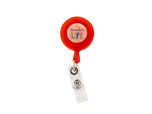 Teacher Life Colorful & Fun Retractable Badge Reel ID Badge Holder