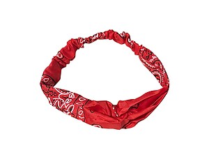 Red Paisley Wide Headband Hair Accessory w/ Elastic Back