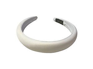 White Handmade Padded Cushion Fashion Headband Hair Accessory