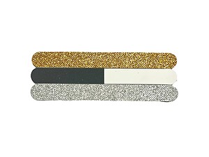 3 Pack Glitter Nail File Gift Set ~ Gold & Silver