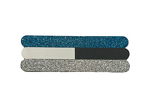 3 Pack Glitter Nail File Gift Set ~ Blue & Silver