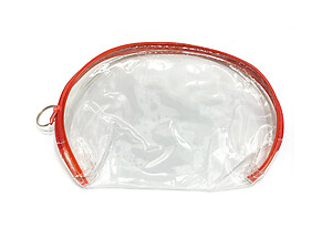 Red Trim Large Zipper Cosmetic Bag & Coin Purse Set
