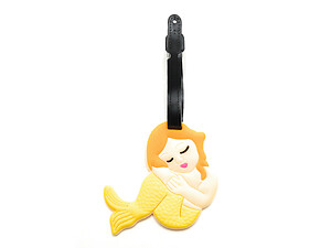 Yellow Tail Mermaid ~ Travel Suitcase ID Luggage Tag and Suitcase Label