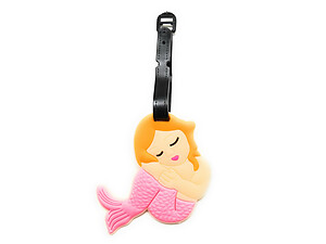 Pink Tail Mermaid ~ Travel Suitcase ID Luggage Tag and Suitcase Label