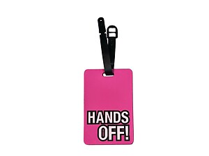 Hands Off ~ Travel Suitcase ID Luggage Tag and Suitcase Label