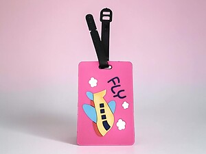 Pink Fly ~ Travel Suitcase ID Luggage Tag and Suitcase Label