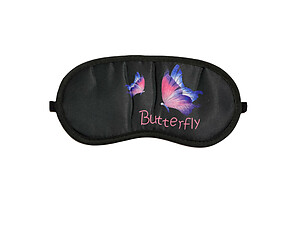 Colorful & Fun Butterfly Theme Sleeping Mask w/ Elastic Back for Sleep or Travel