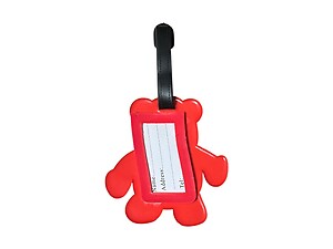 Happy Grizzly Bear - Travel Suitcase ID Luggage Tag and Suitcase Label