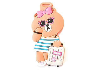 Bear with Suitcase ~ Travel Suitcase ID Luggage Tag and Suitcase Label