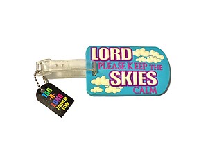 Keep The Skies Calm ~ Inspirational Travel Suitcase Label ID Luggage Tag