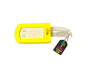 Yellow Faith On Board ~ Inspirational Travel Suitcase Label ID Luggage Tag