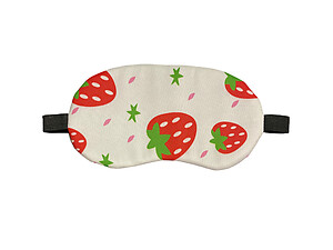 White Summer Fruit Theme Sleeping Mask w/ Elastic Back for Sleep or Travel