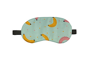 Blue Summer Fruit Theme Sleeping Mask w/ Elastic Back for Sleep or Travel