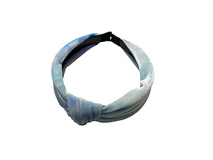 Soft Velveteen Fabric Tye Dye Fashion Headband w/ Top Knot