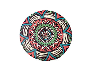 New Age Print Theme Round Folding Makeup Double Compact Mirror