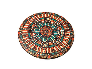 New Age Print Theme Round Folding Makeup Double Compact Mirror