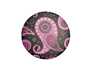 Colorful Paisley Print  Theme Round Folding Makeup Double Compact Mirror