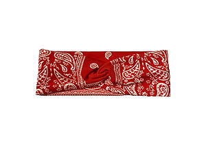 Red Soft Fabric Bandana Print Fashion Wide Stretch Headband