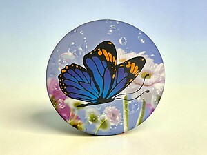 Butterfly Theme Folding Makeup Round Compact Mirror