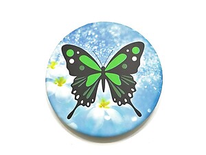 Butterfly Theme Folding Makeup Round Compact Mirror