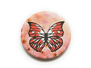 Butterfly Theme Folding Makeup Round Compact Mirror