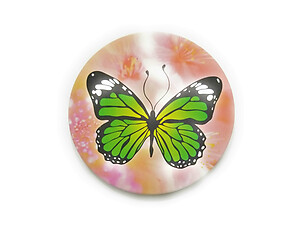 Butterfly Theme Folding Makeup Round Compact Mirror