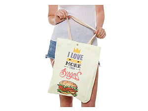 Burgers Multi-Purpose 100% Cotton Printed Fashion Canvas Tote Bag