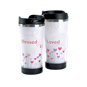 9.5 oz Boxed Travel Mug ~ Blessed & Loved