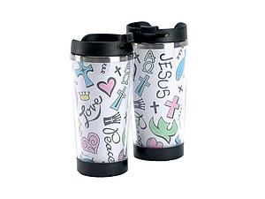 9.5 oz Boxed Travel Mug ~ Doodles