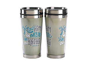 16 Oz. Stainless Steel Insulated Travel Mug with Lid  ~ Make Him Known