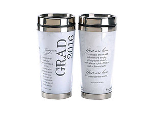 16 Oz. Stainless Steel Insulated Travel Mug with Lid  ~ 2016 Graduate