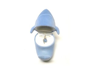 Dolphin Pendant Necklace in Blue Velour Hinged Gift Box