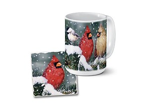 Backyard Birds Mug & Coaster Combo Set