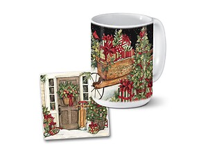Home For Christmas Mug & Coaster Combo Set