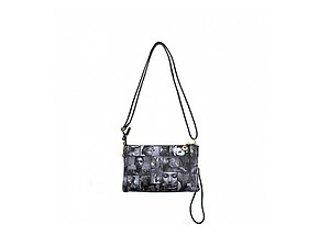 Magazine Print Wristlet Messenger Tote Bag Evening Bag