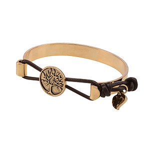 Live In The Now Goldtone Tree Charm Cuff Bracelet