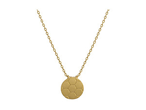 Dainty Metal Soccer Pendant Necklace