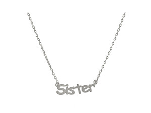 Dainty Metal Sister Pendant Necklace