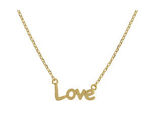 Dainty Metal Love Pendant Necklace